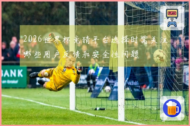 2026世界杯竞猜平台选择时需关注哪些用户反馈和安全性问题